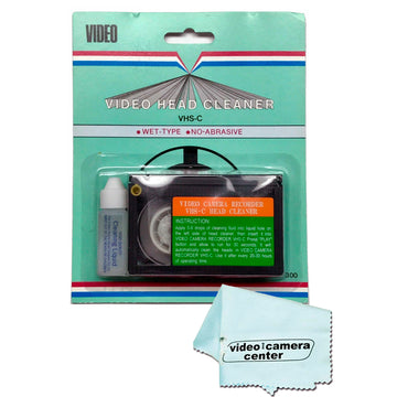 VHS C Video Head Cleaner with Cleaning Fluid+VCC113 MICRO-FIBER