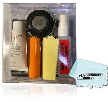 Disc Cleaning & Repair Kit + VCC Micro fiber for CD ROM DVD Blu Ray VCD Games