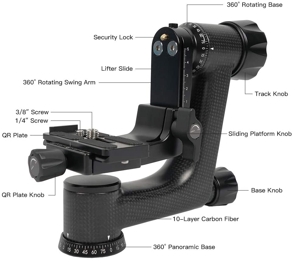 SIRUI PH-Series Carbon Fiber Gimbal Head (PH-10) ph10