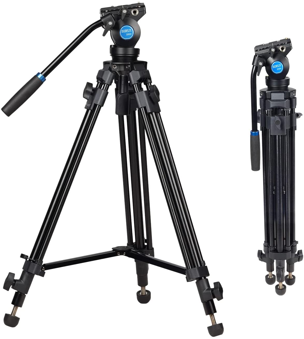 SIRUI SH05 Video Tripod with 360°Fluid Head