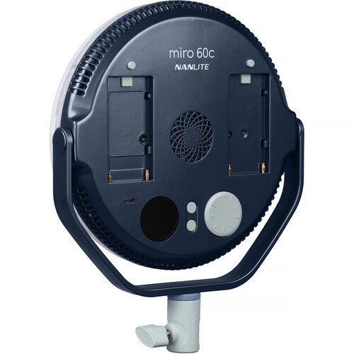 Nanlite miro 60c RGB Round LED Light Panel (Miro 60c Midnight Blue)