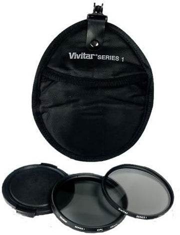 Vivitar 5 Piece Filter Kit Set 58mm UV CPL Lens Cap Filter Case VIV-FK2-58