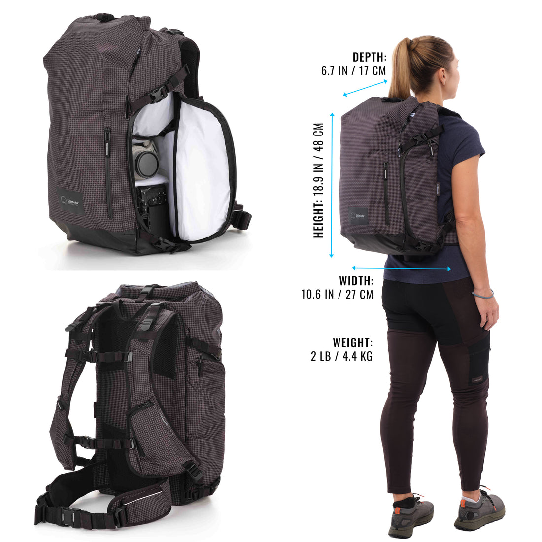 Shimoda Sidecountry 28 Womens Camera Backpack Starter Kit Black/White 520-353