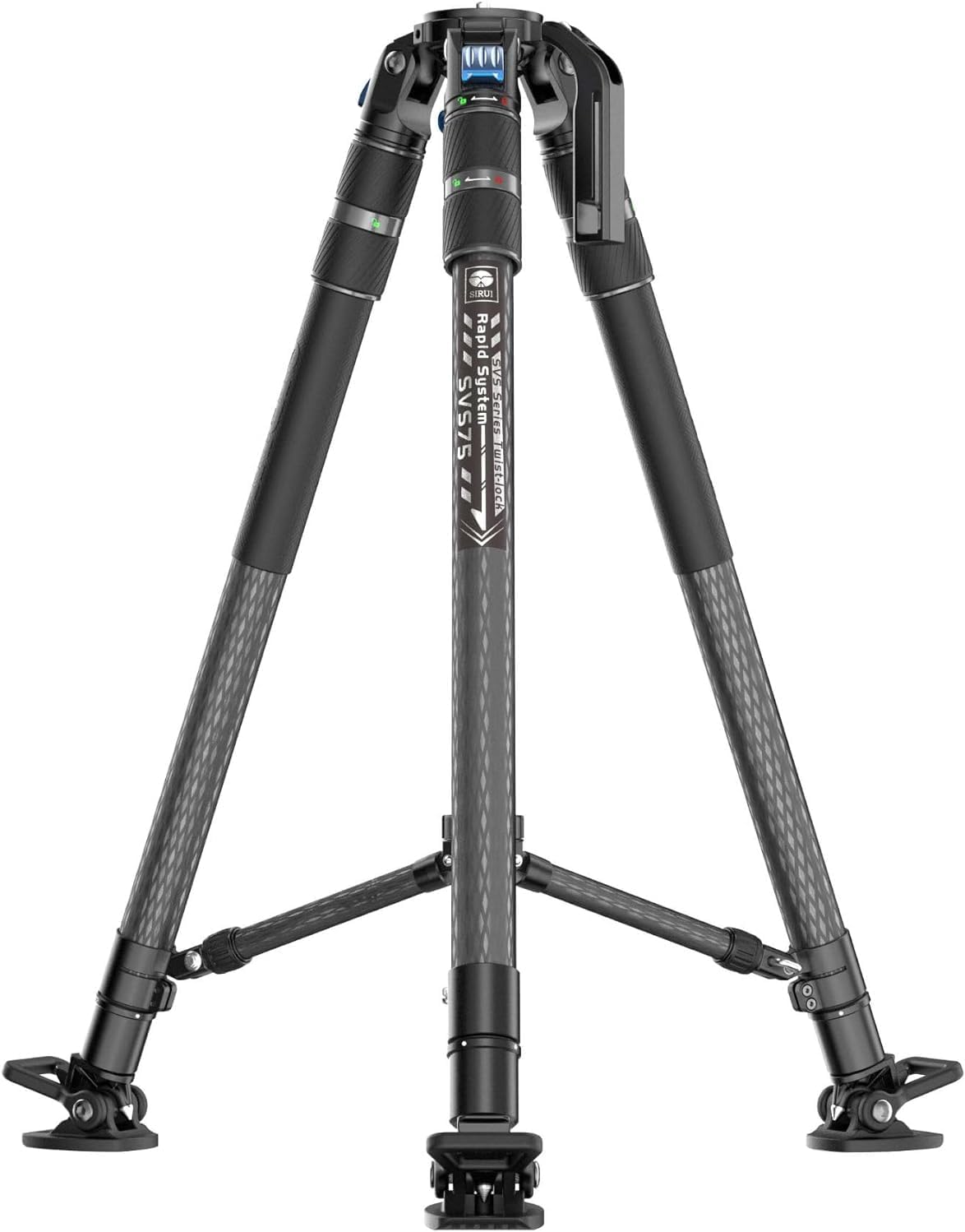 SIRUI SVS75 Professional Video Tripod, 61" Carbon Fiber Tripod with One-Step Height Adjustmen