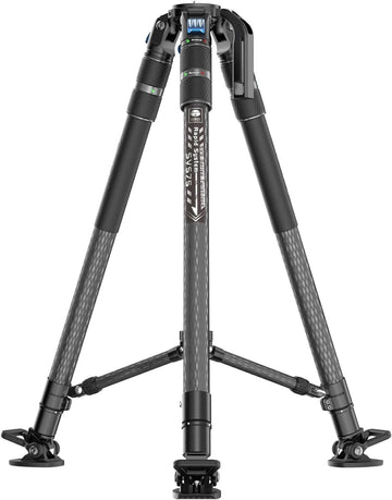 SIRUI SVS75 Professional Video Tripod, 61" Carbon Fiber Tripod with One-Step Height Adjustmen