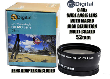 Tru Digital Wide Angle Lens 52mm Black Macro .45x TD 4552