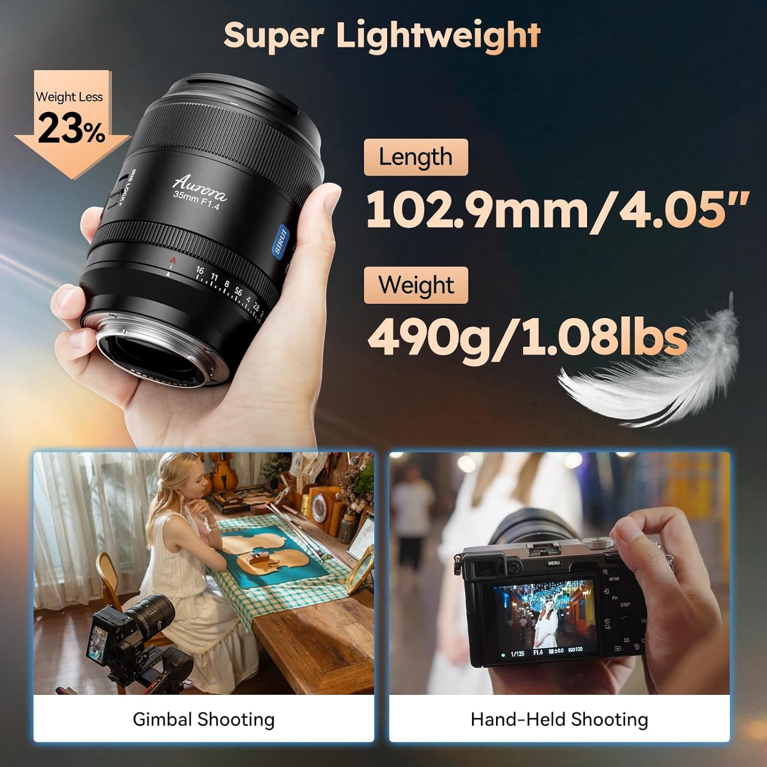 Sirui AU35-E Camera Lens Product Image