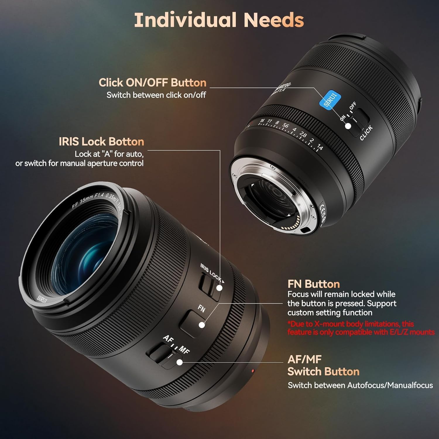 Sirui AU35-E Camera Lens Product Image