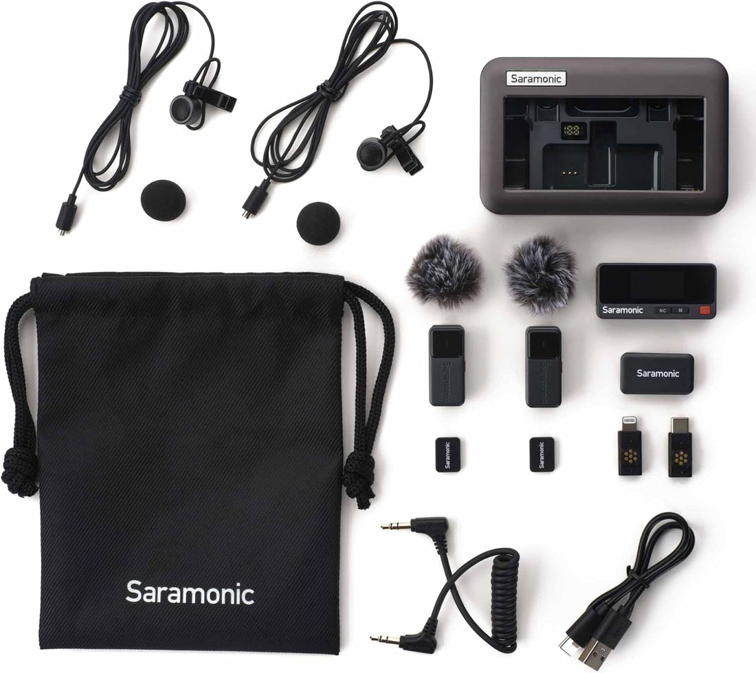 Saramonic Air 2-Person Mini Wireless Lav Mic System 4 Phone Camera PC AIR02