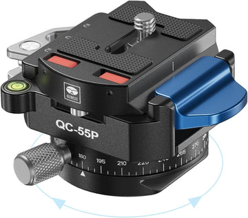 Sirui 55mm Quick Release Plate with 360° Rotating Panoramic 1/4" and 3/8" Thread QC-55P