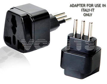 Seven Star Universal Plug Adapter SS-418 Universal to Italy 3 Round Pins Type L
