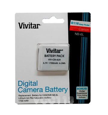 Vivitar Battery For CANON NB-6L/NB-6LH 1700 mAh VIV-CB-6LH