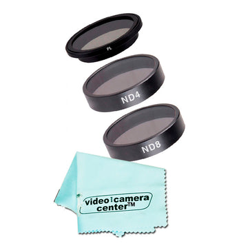 Vivitar Filter Kit CPL/ND4/ND8 For PHANTOM 3 (VIV-FK3-PH3)+VCC113 Microfiber Cleaning Cloth
