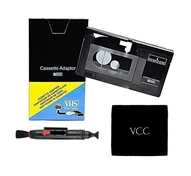 Motorized VHS-C Cassette Adapter + 1 Micro-Fiber + Optic Pen Cleaner C-P7U PV-P1
