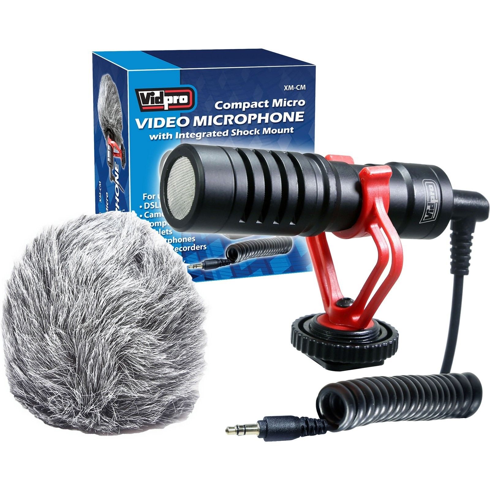 Vidpro Compact Micro Video Microphone with Integrated Shock Mount XM-CM