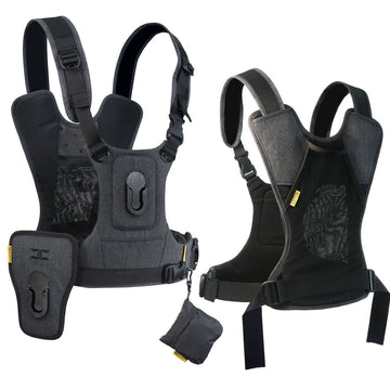 Cotton Carrier 3G Harness System For Two Cameras 147GREY