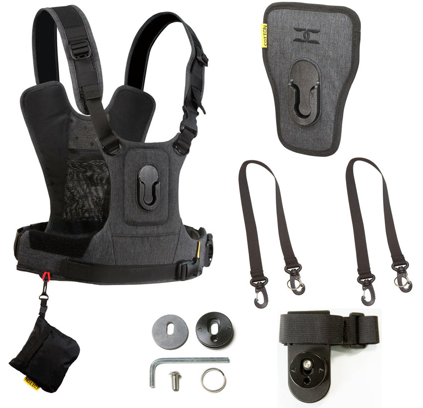 Cotton Carrier 3G Harness System For Two Cameras 147GREY