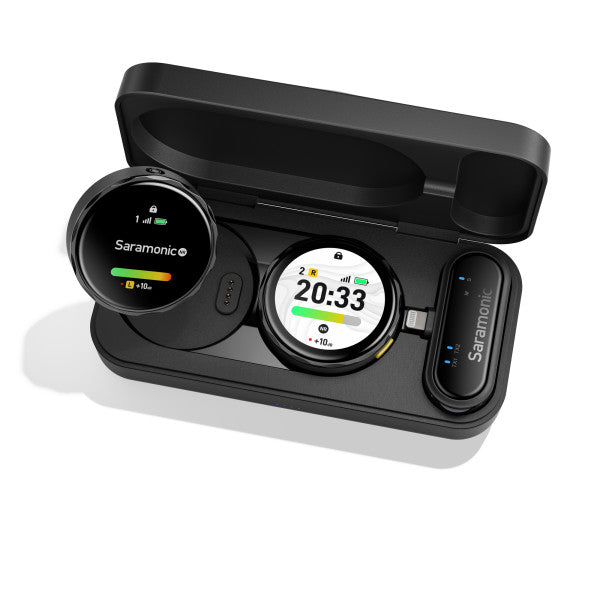 Saramonic BlinkMeU2 2-Person Wireless Mic Recording Transmitters & USB-C + Lightning Receivers