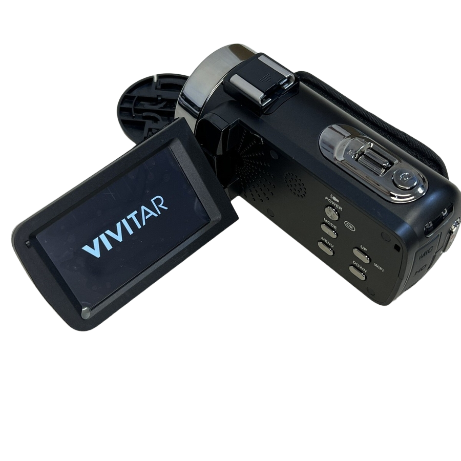 Vivitar 4K HD Digital Video Camera with WiFi, Built-in Night Vision – Blue (DVRE401-BLU)