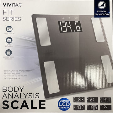 Vivitar Bathroom Smart Body Scale Gray Giant LCD Wireless PS-V163-GRY   nbnbnbj