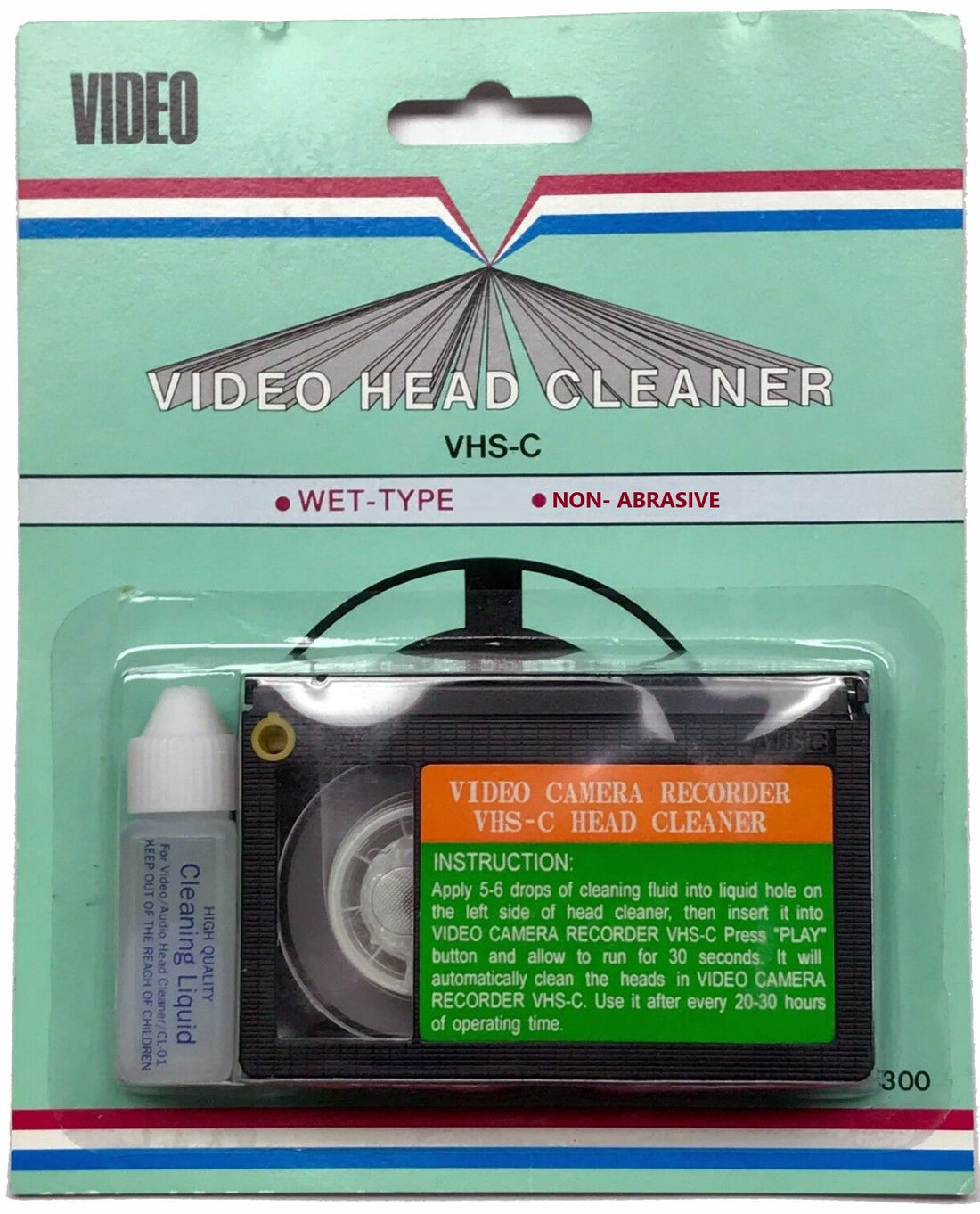 VHS-C Video Head Cleaner with Cleaning Fluid VP-202 CL175 PM63010 44-1231