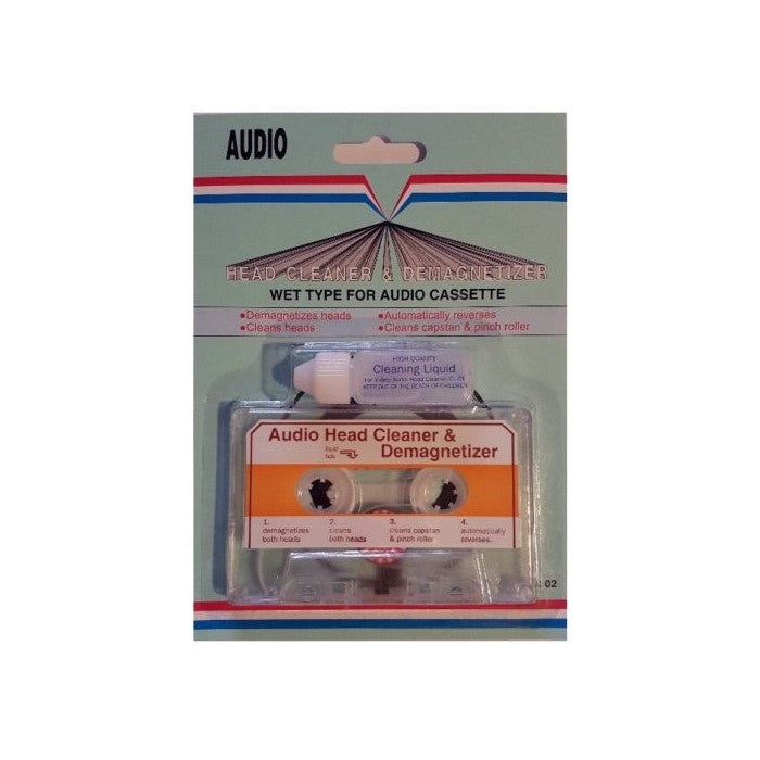 Audio Tape Cassette Player Wet Head Cleaner Demagnetizer VCC Micro-Fiber