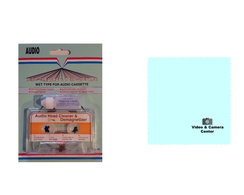 Audio Tape Cassette Player Wet Head Cleaner Demagnetizer VCC Micro-Fiber