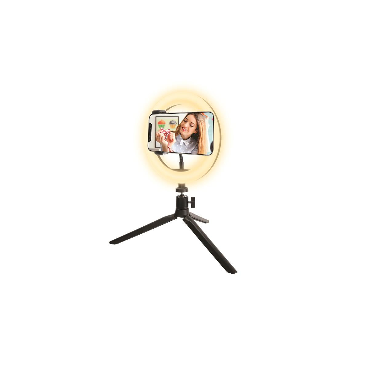 Vivitar 8" Ring Light W/ Portable Power Bank & Wireless Shutter Release VIVRL8KIT-NOC   nbnbnbj