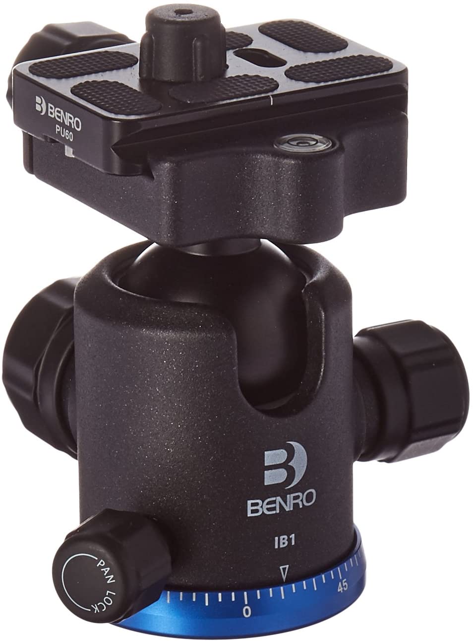 Benro IB1 Triple Action Ball Head w/ PU60 Quick Release Plate Black
