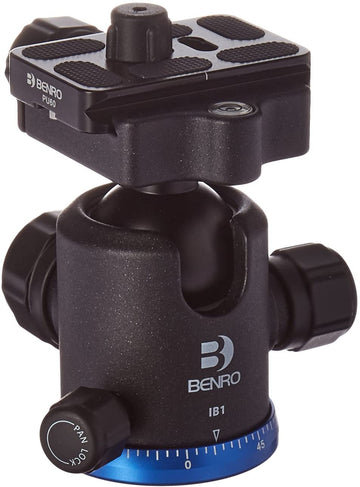 Benro IB1 Triple Action Ball Head w/ PU60 Quick Release Plate Black