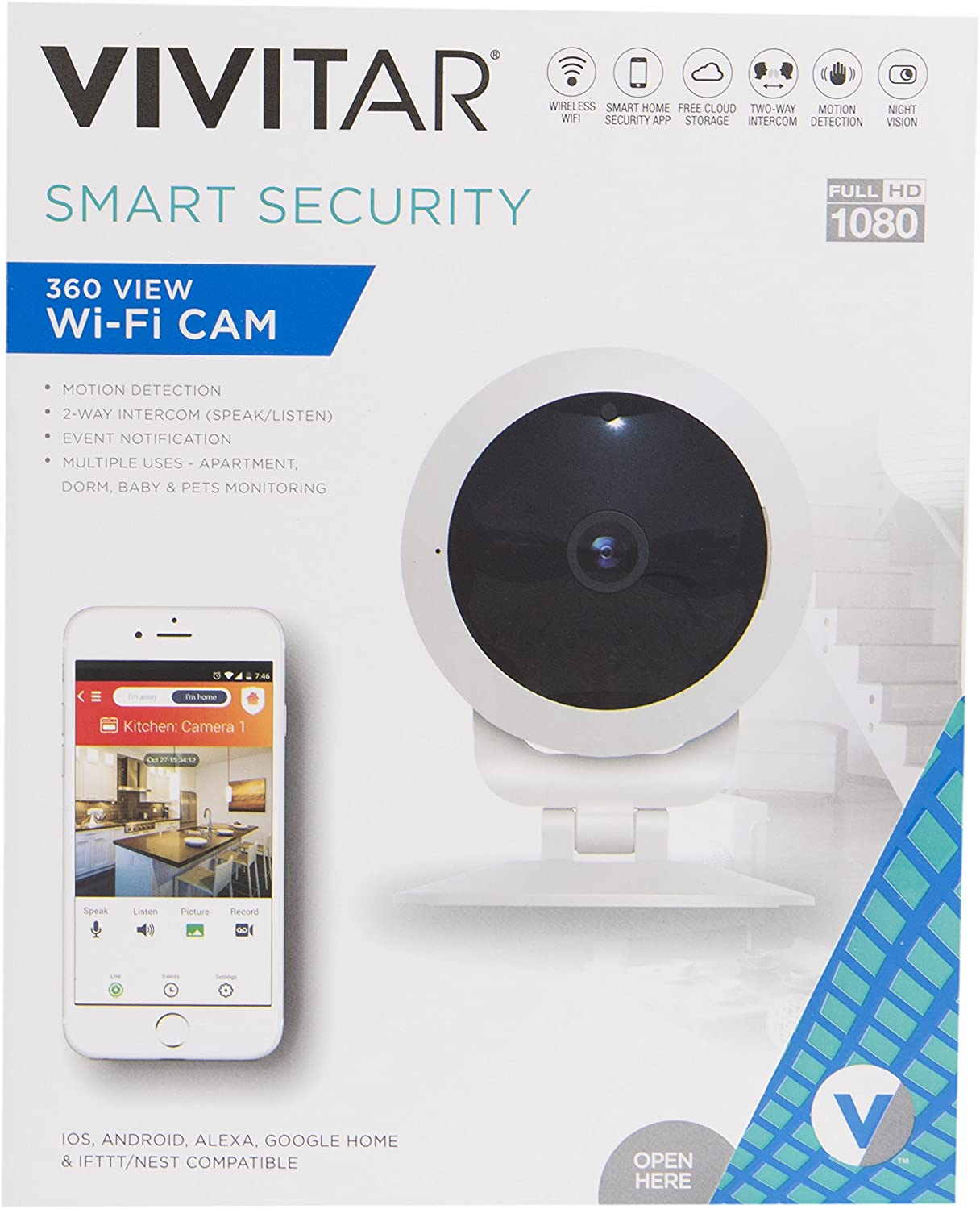 Vivitar IPC-117-WHT-2x Camera Security Product Image