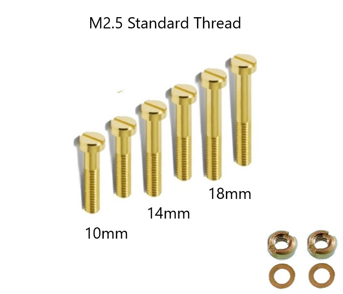 Brass Anti-Static Turntable Cartridge Headshell Mounting Screws Nuts & Washers