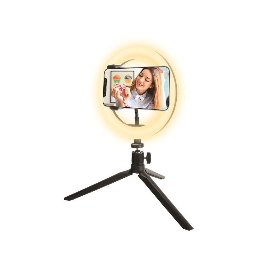 Vivitar 10" LED Ring Light + Tripod + Phone Clamp Vlog Stream Essentials VIVRL10