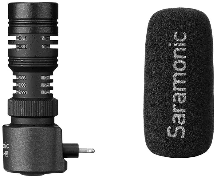 Saramonic SmartMic+Di Mini Directional Mic W/ Lightning Plug 4 iOS Mobile Device.