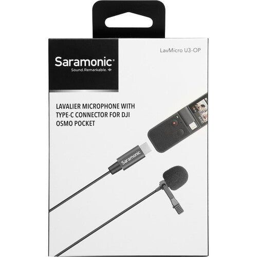Saramonic LAVMICROU3-OP Omni Lavalier Mic for DJI Osmo Pocket (6.6' Cable)