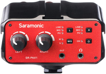Saramonic SR-PAX1 Camera Audio Mixer 2-Ch XLR 1/4" 6.5mm & 1/8“ 3.5mm 48V Preamp