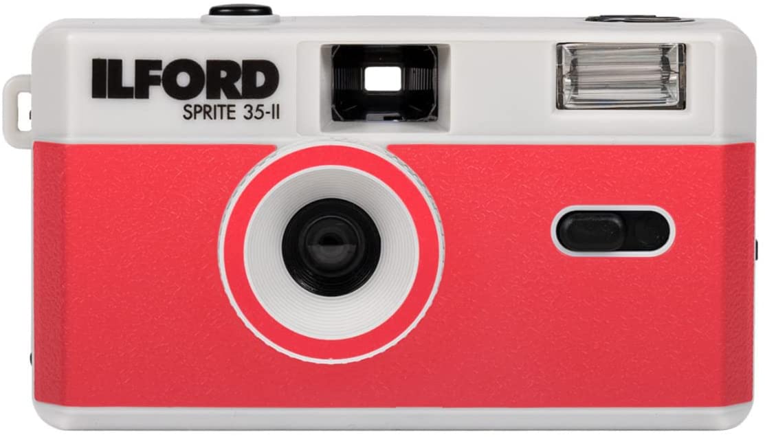 Ilford Sprite 35-II Reusable 35mm Analog Film Camera (Red and Silver) 2005169
