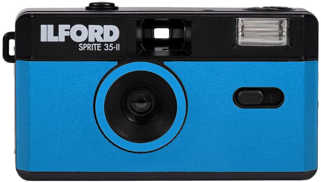 Ilford Sprite 35-II Reusable 35mm Analog Film Camera (Blue and Black) 2005170