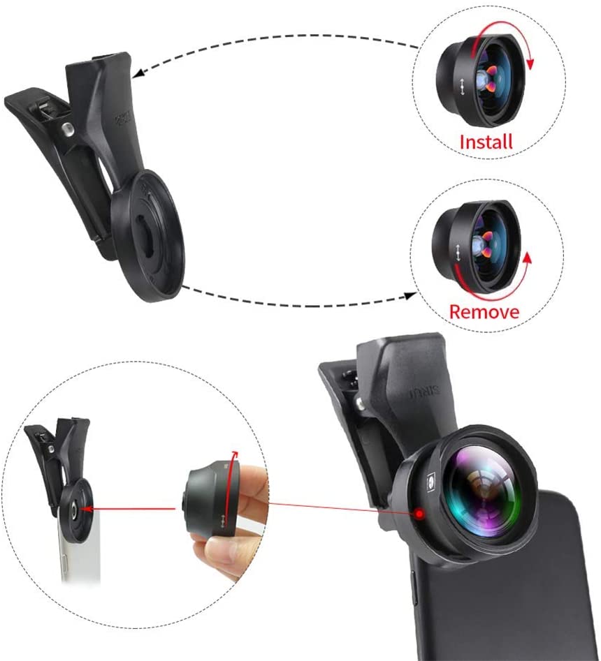 SIRUI 18mm Wide Angle Lens for Phones + Clip Adapter Red (18-WAR+MSC-01)