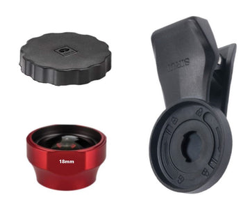 SIRUI 18mm Wide Angle Lens for Phones + Clip Adapter Red (18-WAR+MSC-01)