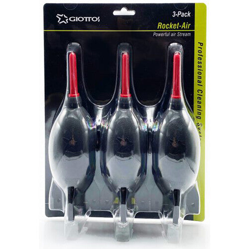 Giottos Rocket Air Blaster Large Dust-Removal Tool 3-Pack (Black) AA1900-3