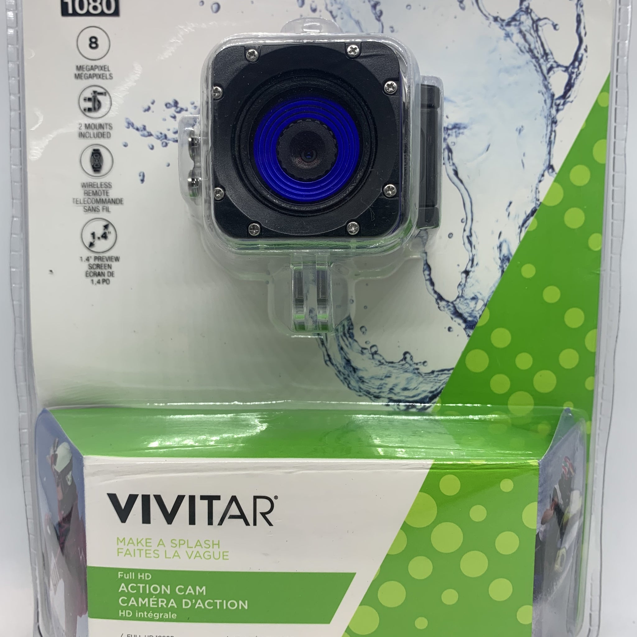 Vivitar Action Camera DVR788-BLU Full HD 1080p 8 MP Waterproof Wireless Remote  nbnb nbj
