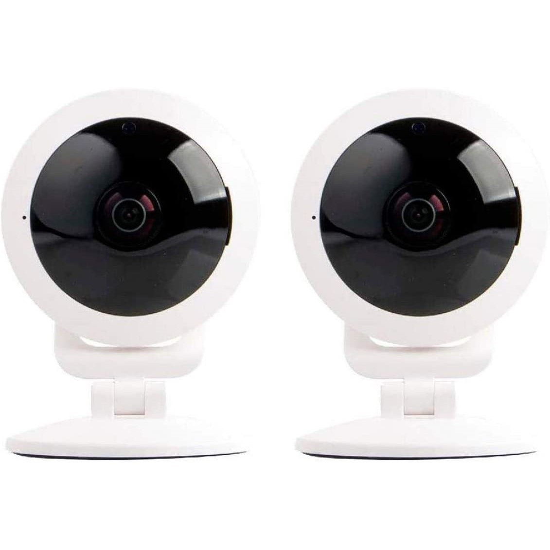 Vivitar IPC-117 1080p HD Wi-Fi Smart Camera 360 Degree Angle Lens White 2-Pack