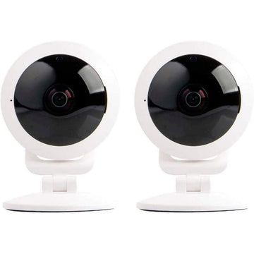 Vivitar IPC-117 1080p HD Wi-Fi Smart Camera 360 Degree Angle Lens White 2-Pack