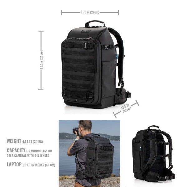 Tenba Axis v2 24L Backpack for DSLR & Mirrorless Cameras and Lenses Plus a 16-inch Laptop Black 637-756