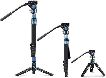SIRUI P-325FS+VA-5 Carbon Fiber Camera Tripod Monopod Kit With Fluid Video Head upc 6952060025889