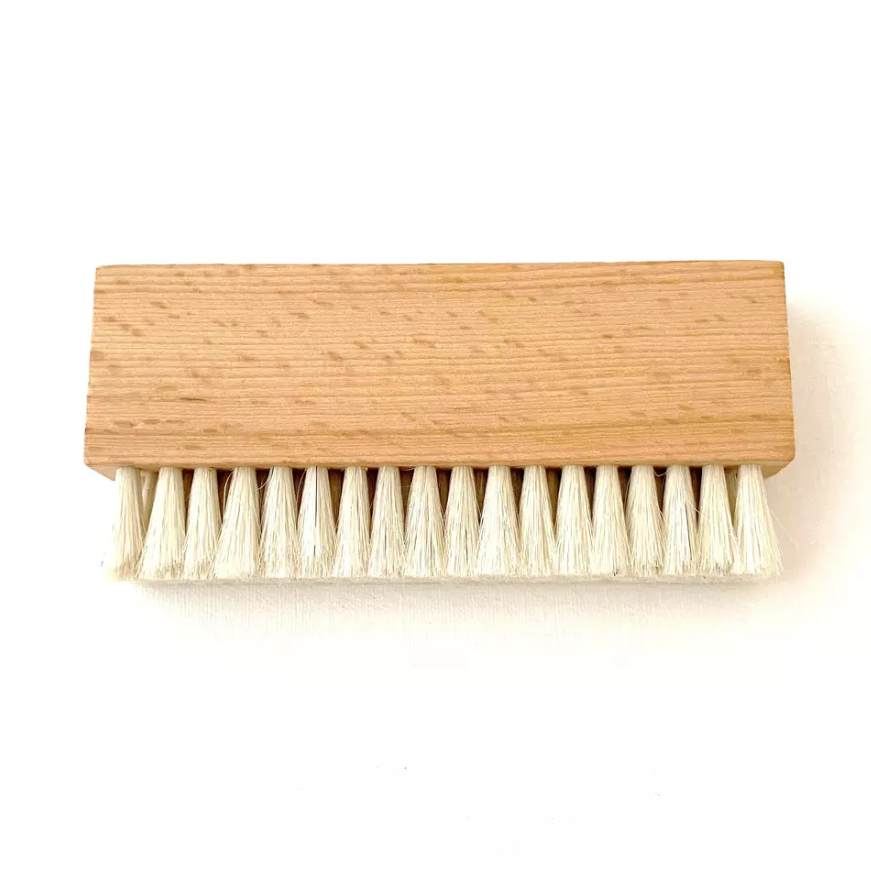 Anti-Static 3Row Goat-Hair Vinyl Record Cleaner Brush Scratch Free Natural Fiber