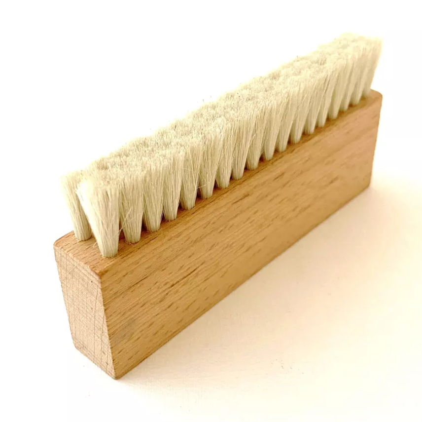 Anti-Static 3Row Goat-Hair Vinyl Record Cleaner Brush Scratch Free Natural Fiber