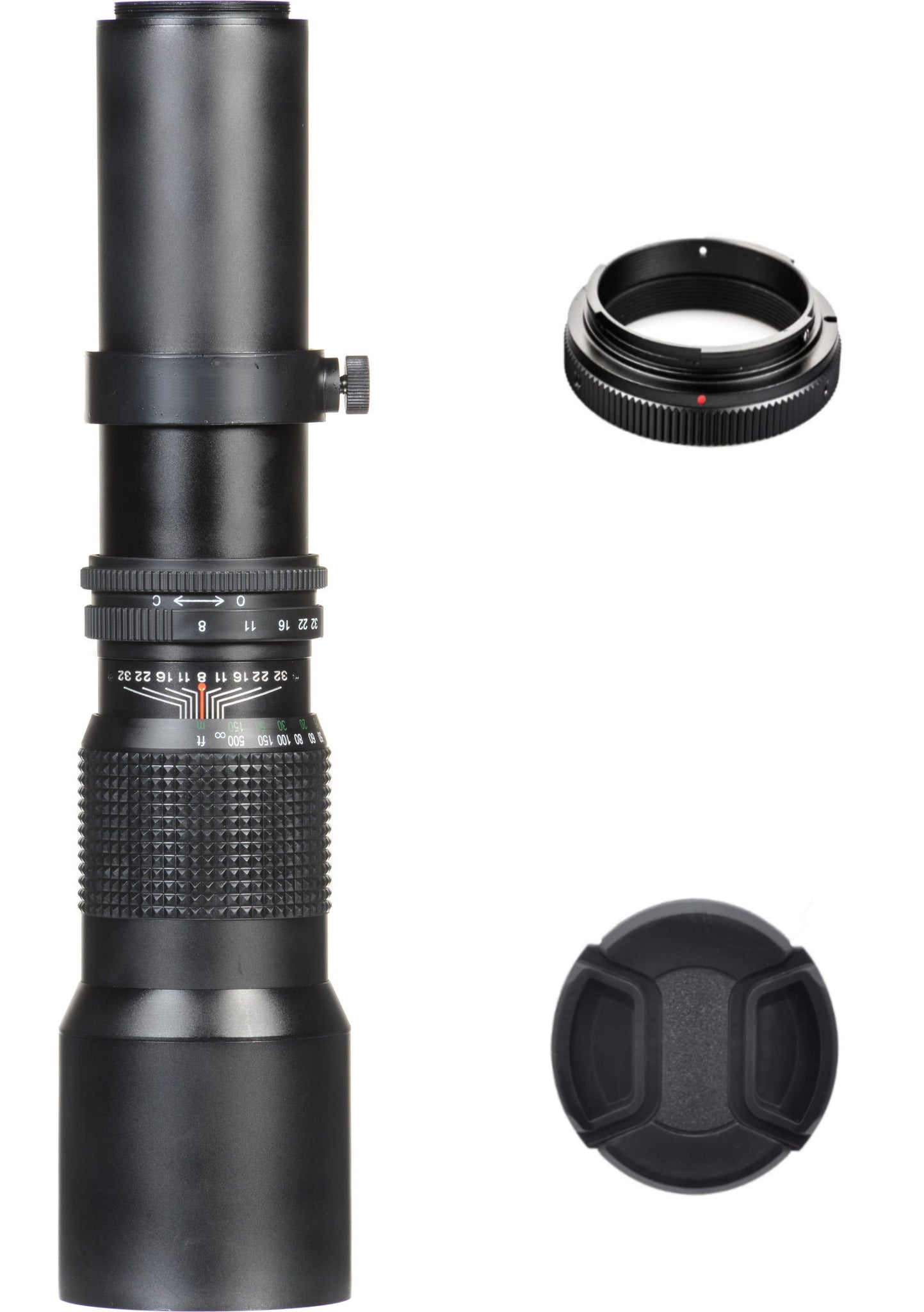Vivitar 500mm f/8 Manual Telephoto Lens & T-Mount for Nikon F- Mount V500PRENIK-NOC  nbnb