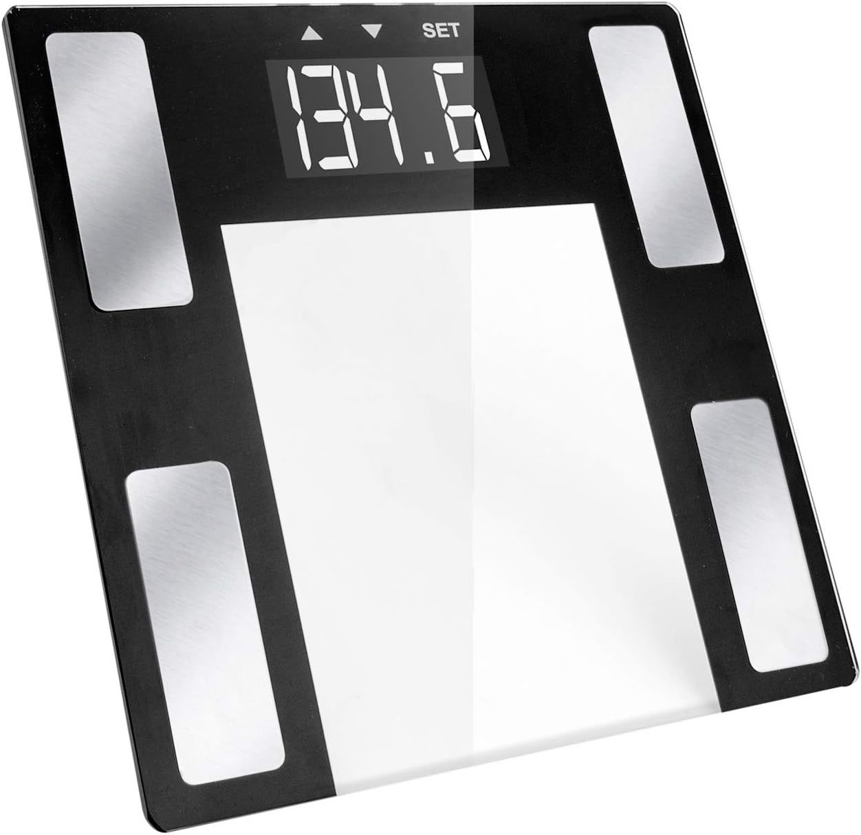 Vivitar Digital Bathroom Scale Large LCD Display Tempered Glass PSV163-CLR